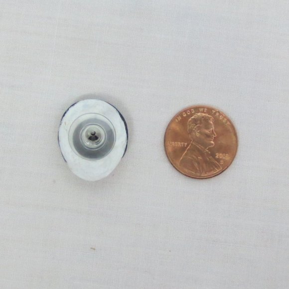 New Unique Hand Painted Lady's Face Stud Earrings - Picture 4 of 6